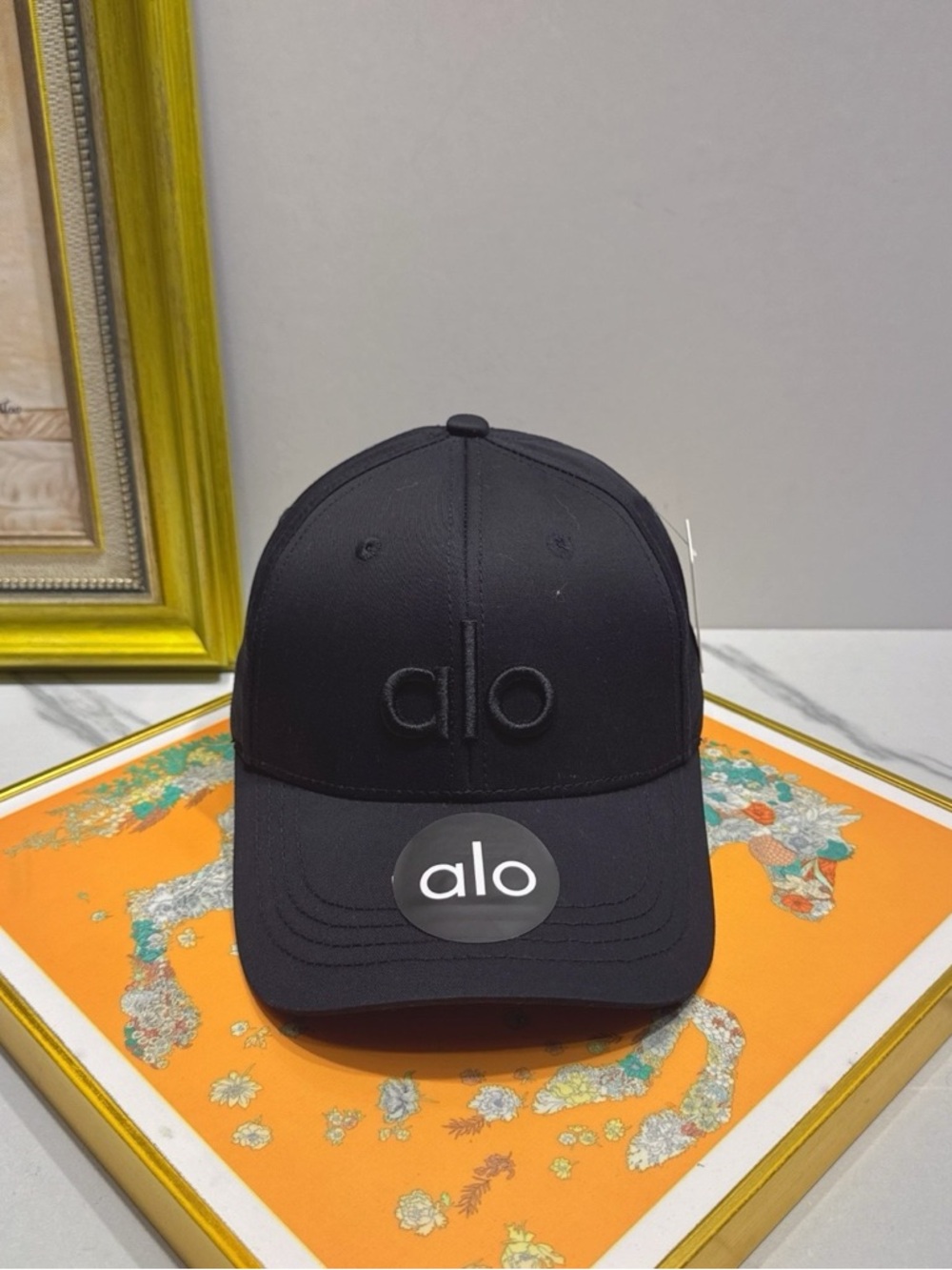 ALO Yoga Black Logo Baseball Cap